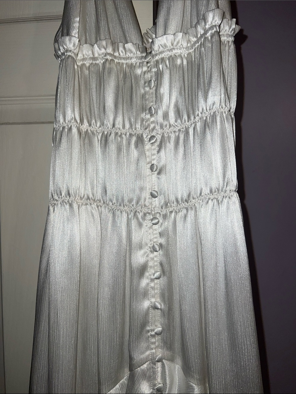 Ramy Brook White Tiered Maxi Dress - Picture 3 of 5